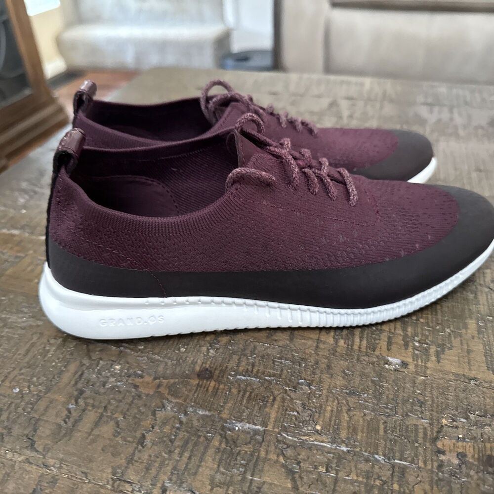 Zero Grand Cole Haan Grand Sneakers Women 6.5 Red Wine Stitchlite Oxfords Preppy